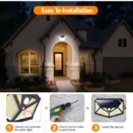 100 LEDs Rechargeable Motion Sensor Solar Interaction Waterproof Wall Lamp - Image 4