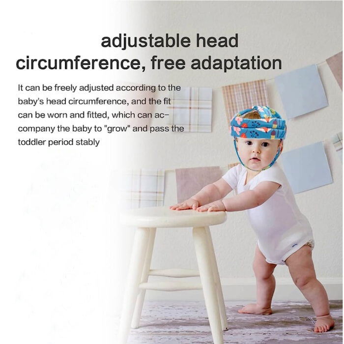 Adjustable Baby Soft Anti-Fall Helmet Toddler Head Protection Cap - Image 3