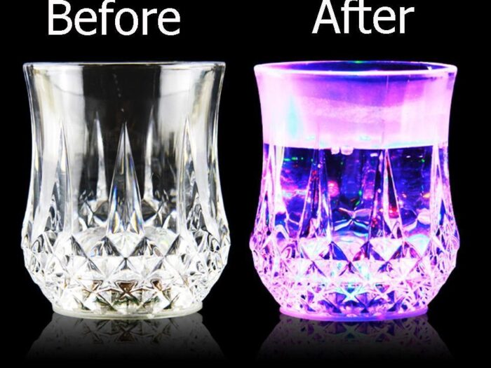 LED Flashing Glowing Water Liquid Activated Light Up Glass Cup Mug Luminous Party Drink Cup - Image 9
