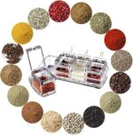 4 in1 Clear Seasoning Box Crystal Seasoning Storage Container with Spoon Clear Seasoning Rack Spice Pots for Pepper Spice - Image 8