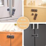 Transparent Black and White Lock Childproof Transparent Refrigerator Lock, Baby Safety French Fridge Door Lock, Freezer Lock, Invisible Cupboard Lock (Random Color) - Image 2