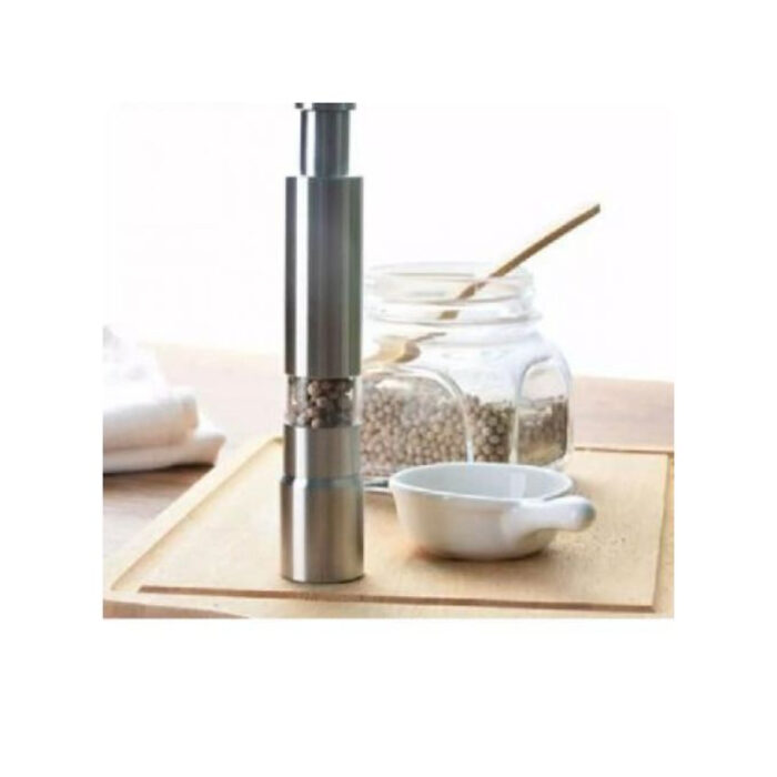 One Handed Operation Thumb Push High Quality Stainless Steel Spice Grinder - Image 4