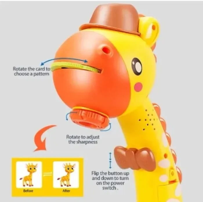 Table with light and with music inside | Mini Art Drawing Board Leds Projector Light Toy Children Kids Painting Table Small Desk(Random Color) - Image 11