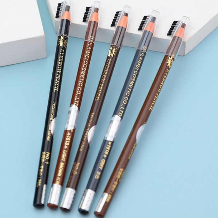 12 Pcs Waterproof Sweat-proof Eyebrow Pencil Non Smudge Long Lasting (Random Color) - Image 4