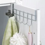 5 Hooks Over The Door Hanger / Metal Closet Organizer Door Hangers For Cloths / Multipurpose Hanging Storage Rack For Kitchen, Washroom, Bedroom - Image 4