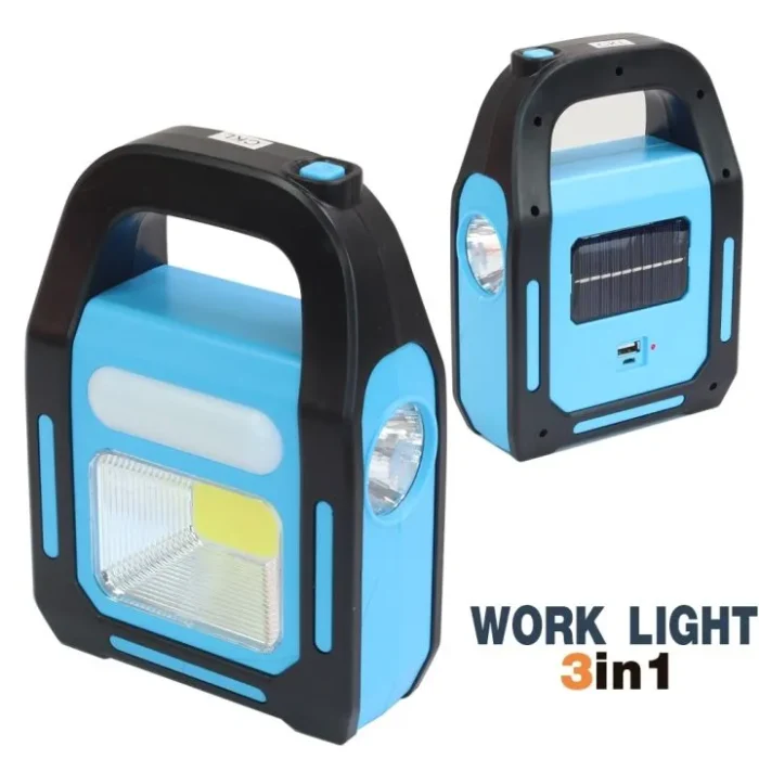 Work Light  Emergency Light / Rechargeable, Solar Charging, USB Charging Work Light / Camping Light / Outdoor Portable Light HB-9707B-2 / - Image 3