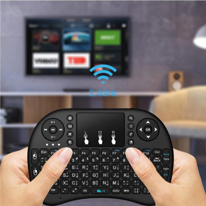 3 Colors Backlit Mini Wireless Keyboard 2.4ghz With Touchpad Remote Control - Image 1