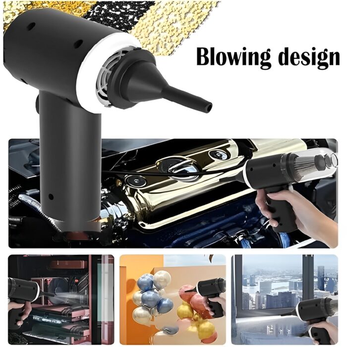 Mini Portable 3 In 1 Powerful Cordless Vacumm Cleaner Duster Blower Air Pump - Image 2