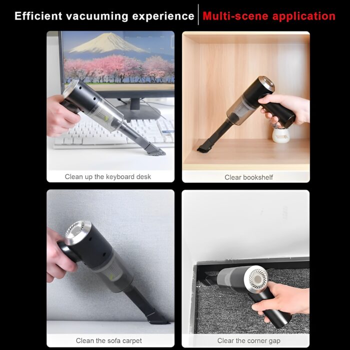 Mini Portable 3 In 1 Powerful Cordless Vacumm Cleaner Duster Blower Air Pump - Image 7