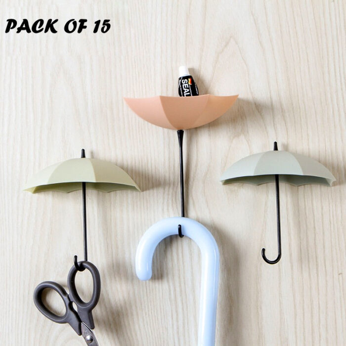 Pack Of 15 Pcs Umbrella Hook Wall Door Key Hanger Key Holder Decorative Hooks - Image 10