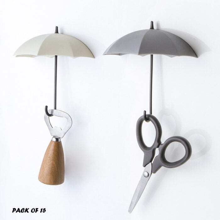 Pack Of 15 Pcs Umbrella Hook Wall Door Key Hanger Key Holder Decorative Hooks - Image 6