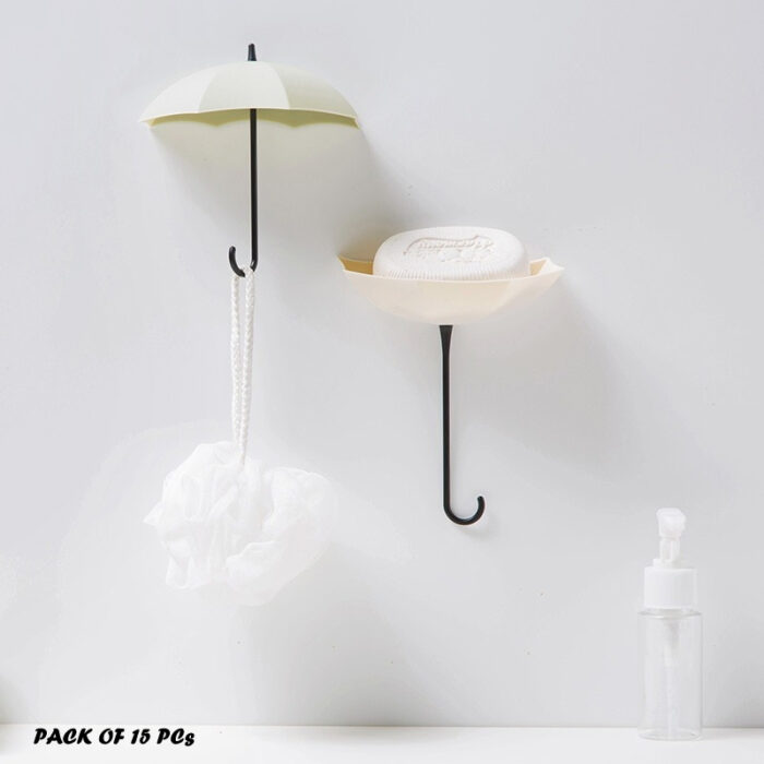 Pack Of 15 Pcs Umbrella Hook Wall Door Key Hanger Key Holder Decorative Hooks - Image 5