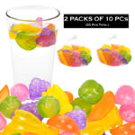 2 Packs Of 10 PCs Reusable Multi-Shaped Silicone Ice Cubes
