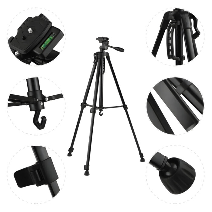3366 Multi-Functional Professional Lightweight Portable Tripod Stand For Mobile Phones And Cameras - Image 11