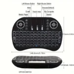 i8 2.4G Mini wireless keyboard with touchpad | 7-color Backlight ,plug and play | Super cool design | Perfect for Android TV Box, Smart TV, Projector, PS3 - Image 5