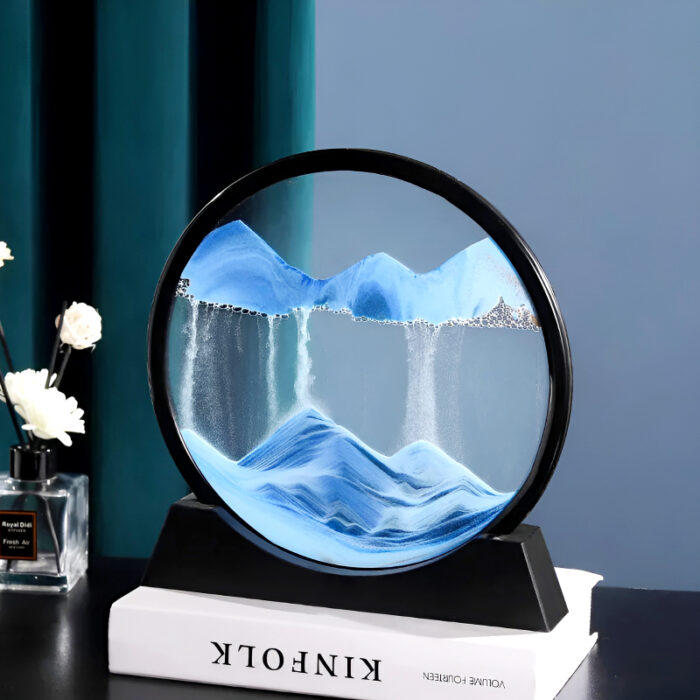 Dynamic 3D Sandscape Glass Art Fascinating Flowing Sand Frame for Elegant Home Decor - Image 5