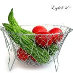 Chef Basket Dry Drain Rack Stainless Steel Multi Function Folding Fruit Basket Kitchen Tool - Image 7