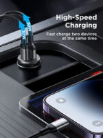 Joyroom JR-CCN05 30W Super Fast Mini Car Charger with USB-A & USB-C Ports - Image 6