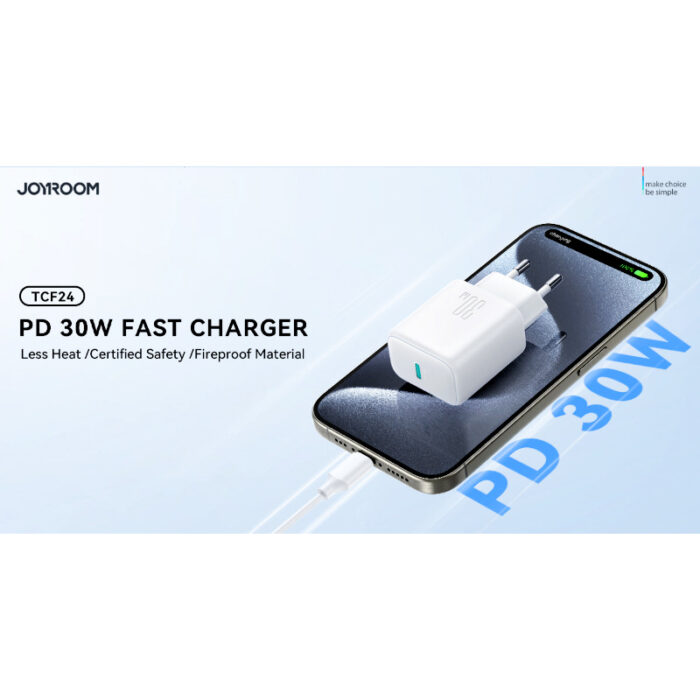 Joyroom JR-TCF24EU 30W Type-C Fast Charger with PD & QC, 6X Faster and Safer Charging - Image 12