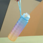 3pcs Motivational Hydration Trio Leak Proof Gradient Frosted Sports Water Bottle - Image 4