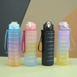 3pcs Motivational Hydration Trio Leak Proof Gradient Frosted Sports Water Bottle - Image 7