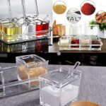 4 in1 Clear Seasoning Box Crystal Seasoning Storage Container with Spoon Clear Seasoning Rack Spice Pots for Pepper Spice - Image 9