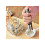 One Handed Operation Thumb Push High Quality Stainless Steel Spice Grinder - Image 5