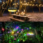 Hanging lantern with garland, camping atmospheric garland, rechargeable LED garland 9 m - Image 6
