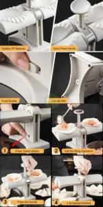 Double head design automatic dumpling machine mold,  dumplings quickly and easily (random color) - Image 11