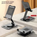 360-Degree Rotate Metal Desk Mobile Phone & Tablet Holder Stand (Random Color) - Image 6