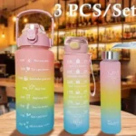 Three-piece Motivational Sports Water Bottles Set (2000ml, 850ml, 350ml)(Random Color) - Image 10
