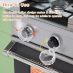 2 PC's stove knob lock Baby Safety Stove Gas Knob Covers & Childproof Oven Lock, Kitchen Safety Stove Locks for Babies & Toddlers - Image 2