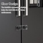 Transparent Black and White Lock Childproof Transparent Refrigerator Lock, Baby Safety French Fridge Door Lock, Freezer Lock, Invisible Cupboard Lock (Random Color) - Image 3