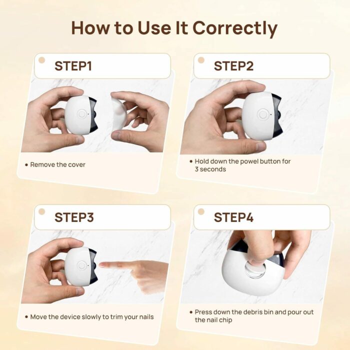 Automatic Electric Nail Clipper Trimmer For Elderly And Children Anti-Splash Home Use Nail Scissors (Random color) - Image 5