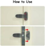 Black transparent refrigerator lock | Child Safety Fridge Lock | Baby Safety Refrigerator Freezer Door Lock, Toddler Kid Safety Latch Catch Lock, No Tools Need Or Drill - Image 2