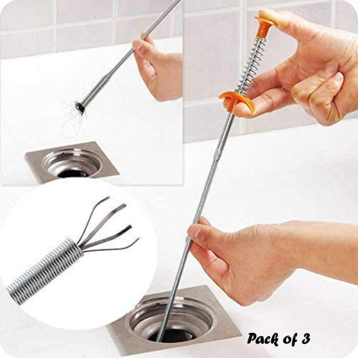 Pack of 3 Pcs Flexible Hand-Pinch Sewer Picker With Pressable Garbage Clip For Efficient Dredging - Image 3