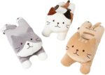 Long Cat Plush Pillow kitten gray White brown lovely cartoon  | FukuFukuNyanko Plush Cat Cushion - 50cm (Random color) - Image 4
