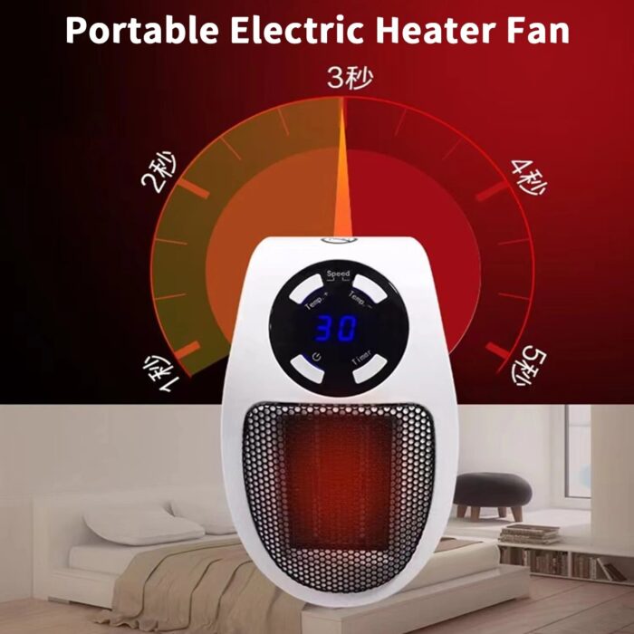 Portable Electric Heater Fan Heater Electric Ceramic Fan Energy-Saving Heater Safe Quiet Heating Fan room for Winter. - Image 7