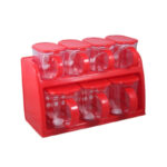 Premium Quality 2 Tier Set Of 7 Jars Spice Rack - Image 4
