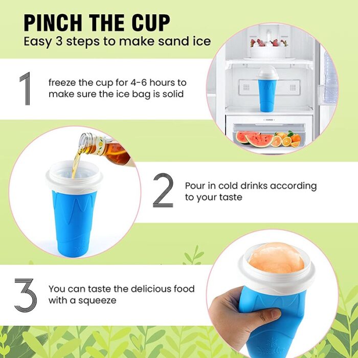 Slushy Cup | Slush Maker | Instant Ice Maker Cup for Hot Summers | Smoothies Cup Eco-friendly Double Layer | Instant Freeze Cup for Beverages and Cold Drinks 500ml (Random color) - Image 7
