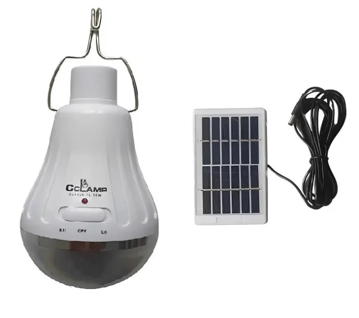 RECHARGEABLE SOLAR LIGHT WITH SOLAR PANEL CL-028MAX CCLamp - Image 1