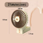 DD 5608 Mini Cute Foldable Handheld Desktop USB Fan With Lightning Function - Image 6