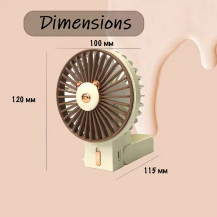 DD 5608 Mini Cute Foldable Handheld Desktop USB Fan With Lightning Function - Image 6