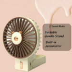 DD 5608 Mini Cute Foldable Handheld Desktop USB Fan With Lightning Function - Image 5