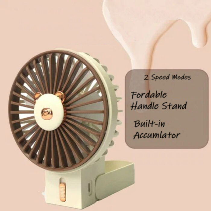 DD 5608 Mini Cute Foldable Handheld Desktop USB Fan With Lightning Function - Image 5