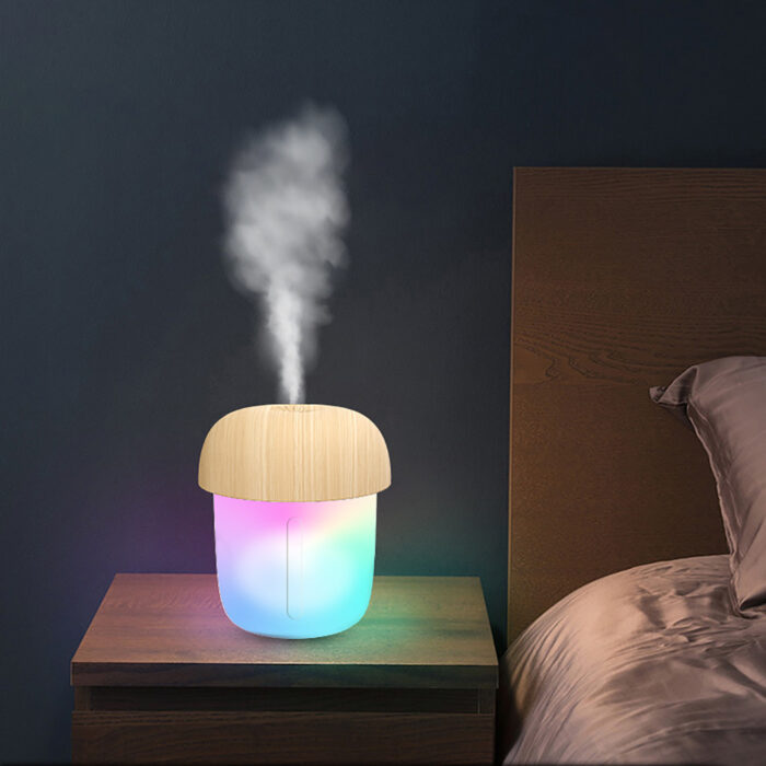 Mushroom Shape Humidifier Portable Mini Humidifier Direct usb current Aroma Diffuser Cool Mist 300ml (With box) - Image 5