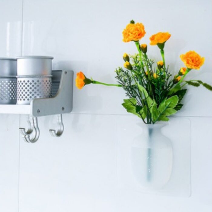 4 PCs Sticky Vase Wall Mounted Plant Holder Decorative Flower Display Vase Wall Decor - Image 12
