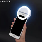 Pack Of 2 Mini Portable USB Rechargeable Selfie Ring Light With 3 Brightness Levels - Image 3