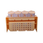 Premium Quality 2 Tier Set Of 7 Jars Spice Rack - Image 3