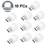 Pack of 10 Mini USB LED Night Lights – Compact Plug-in Lamps for Bedroom, Office, and Travel - Image 5